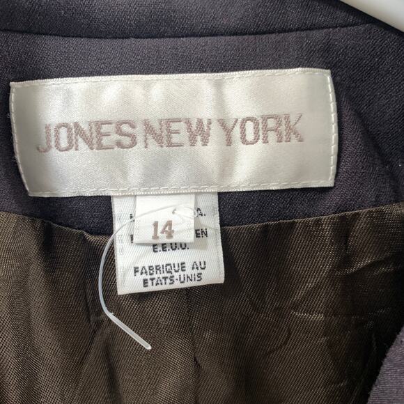 Jones New York Suits Womens Size 14 Black Formal Top Blazer - Picture 3 of 8